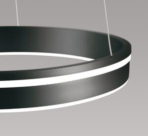 Lampa suspendata inteligenta gri inchis 79 cm cu telecomanda - Ronith