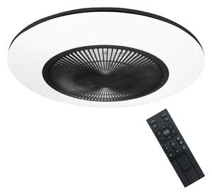 Plafonieră LED dimabilă cu ventilator Brilagi AURA LED/38W/230V negru + telecomandă