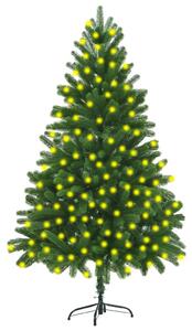 Brad de Crăciun artificial cu LED-uri, verde, 210 cm