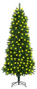Brad de Crăciun artificial pre-iluminat, verde, 240 cm