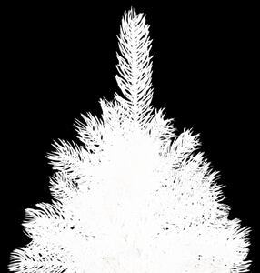 Brad Crăciun pre-iluminat artificial, set globuri, alb, 180 cm