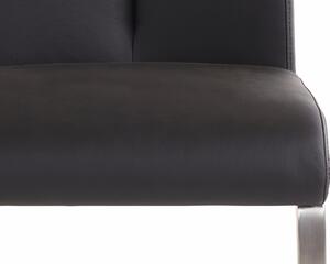 Set 2 scaune Artos negre piele ecologica 45/58/102 cm