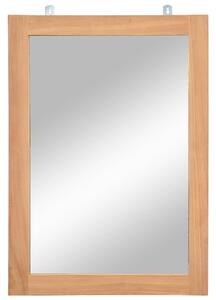 Oglindă de perete, 50 x 70 cm, lemn masiv de tec