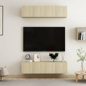 Dulapuri TV, 4 buc., stejar sonoma, 60x30x30 cm, lemn prelucrat