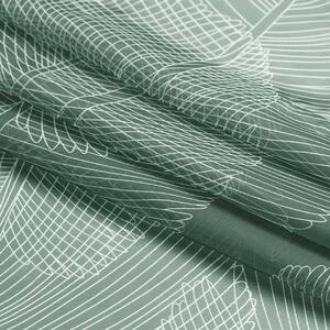 Draperie verde cu imprimeu, PALMA 140x250 cm