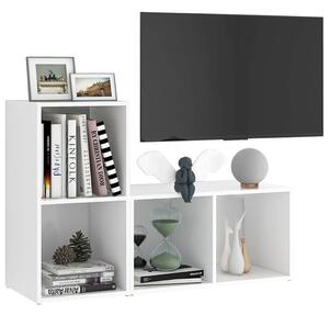 Dulapuri TV, 2 buc., alb, 72x35x36,5 cm, lemn prelucrat
