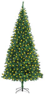 Brad de Crăciun artificial cu LED, verde, 300 cm
