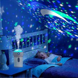 Proiector LED cu difuzor aromaterapie, model stele, multicolor, 630 ml