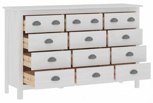 Servanta Hill Range, alb, 130 x 37 x 80 cm, lemn masiv de pin - V288988V