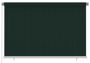 Jaluzea tip rulou de exterior, verde închis, 200x140 cm, HDPE