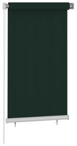 Jaluzea tip rulou de exterior, verde închis, 80x140 cm, HDPE