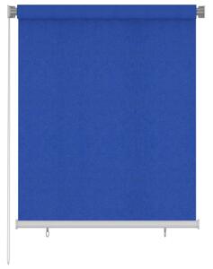 Jaluzea tip rulou de exterior, albastru, 120x140 cm, HDPE