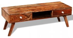 Bufet comoda TV cu 2 sertare, lemn masiv de sheesham, vintage, 40 cm - V242462V