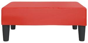 Taburet, roșu, 78x56x32 cm, piele ecologică