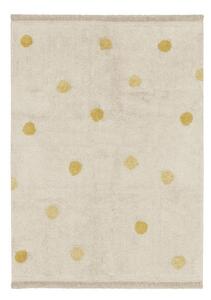 Covor pentru copii galben ocru/crem lavabil/țesut manual din bumbac 120x160 cm Hippy Dots Honey – Lorena Canals