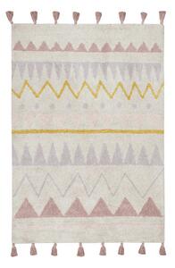Covor pentru copii roz/crem lavabil/țesut manual din bumbac 120x160 cm Azteca Vintage Nude – Lorena Canals