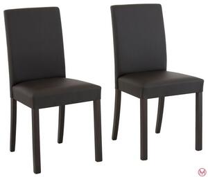 Set 2 scaune Nina imitatie de piele maro 44/52,5/90 cm