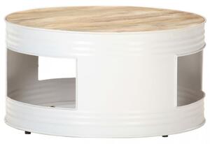 Masuta de cafea, alb, 68 x 68 x 36 cm, lemn masiv de mango - V321932V