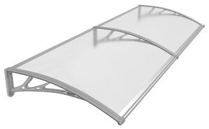Copertină PREMIUM 150x100 cm, placă 6 mm dintr-o bucată – Gri/Transparent