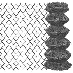 Gard plasă de sârmă, gri, 25 x 0,8 m, oțel