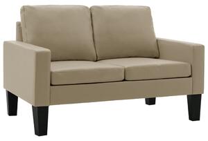 Canapea cu 2 locuri, cappuccino, piele ecologică