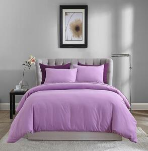Lenjerie de pat matrimonial Premium Ranforce uni lila / 200x220 cm dimensiune standard