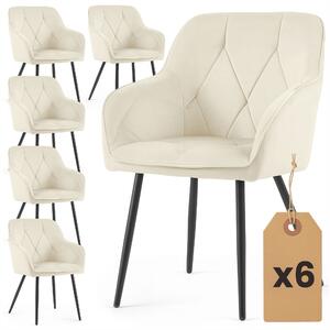Set 6 scaune de sufragerie Damanto (crem). Promo -13%. 1152225