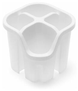 Scurgător de vase alb pentru tacâmuri din plastic 14x14 cm Signature – Addis