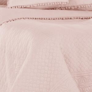 Cuvertură pentru pat AmeliaHome Meadore, 200 x 220 cm, roz pudră