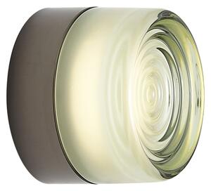 Lampă de perete de design neagră cu sticlă verde deschis IP44 - Michele