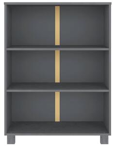 Raft cărți „HAMAR” gri închis 85x35x112 cm, lemn masiv de pin