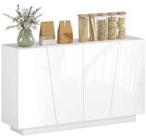 Dulap multifunctional HOMCOM cu 5 niveluri din PA alb cu polita reglabila pe 3 niveluri si baza inaltata, 150x40x88 cm | Aosom Romania