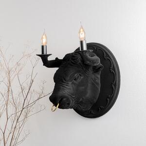 Karman Corrado aplică de perete ceramică negru, reglabil, Negru, Camera de zi / sufragerie, Ceramică, Design