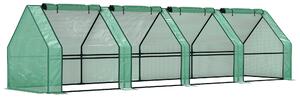 Outsunny Mini Seră Portable Tunel pentru Creșterea Plantelor și Florilor cu Uși Rulabile cu Fermoar, Verde | Aosom Romania