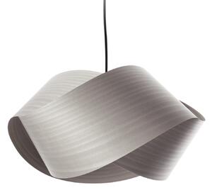 LZF LAMPS Lampă suspendată Nut, gri/nichel, lungime 42 cm, lemn, reglabil, Gri, Camera de zi / sufragerie, Lemn, Design