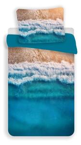Lenjerie de pat din microfibra 3D PARADISE BEACH, albastru Dimensiune lenjerie de pat: 70 x 90 cm | 140 x 200 cm