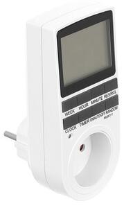 Priză programabilă digitală Izoxis - timer săptămânal, programare 24/7, ecran LCD, maxim W, Alb