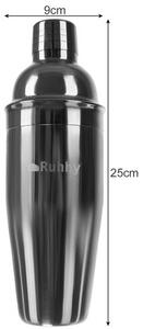 Set barman pentru cocktailuri Ruhhy - Shaker 700ml din oțel inoxidabil cu accesorii