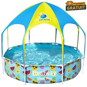 Piscina pentru copii cu parasolar protectie UV 1688 litri Bestway 244x51 cm