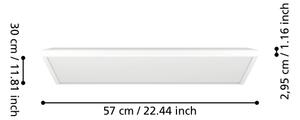 Plafonieră LED de exterior Eglo 901453 ROVITO 17,2W/230V 30x57 cm IP44 alb