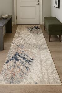 Traversa Hol Model Anny 33001 160, Festonata la capete, Latimea 95 cm, Crem Maro 95 x 200