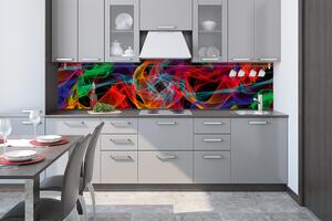 Fototapet pentru bucătărie - linii de culoare 260 x 60 cm