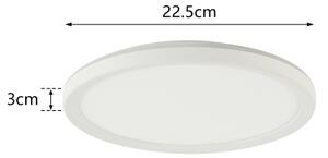 Plafonieră LED pentru baie Brilagi ULTRA SLIM LED/12W/230V d. 22,5 cm alb IP54