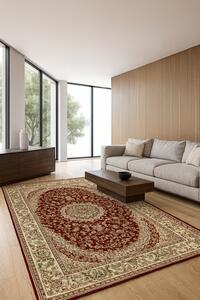 Covor Living Dormitor, Model Lotos 1555 210, Dreptunghiular, Grena Dreptunghi, Grena, 80x150