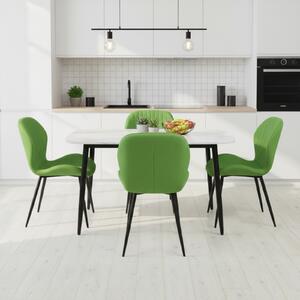 Set Masă fixă Atlas Marble Alb cu 4 Scaune Opal Olive