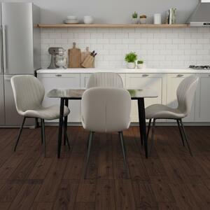Set Masă fixă Atlas Marble Gri cu 4 Scaune Opal Capucino