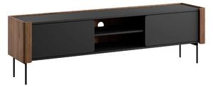 Comodă TV Arcas, Nuc, Negru, PAL laminat, 53x180x40cm, 32.5 kg