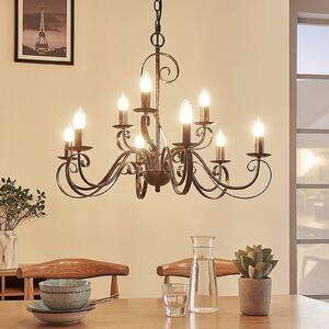 Candelabre Lindby, Caleb, reglabil, Maro / Rugină, Zona coridorului, Metal, Casă de țară / Rustic