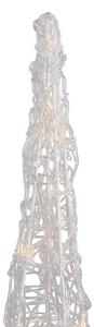 Brad de Crăciun transparent 60cm incl. LED IP44 - Coni