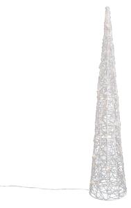 Brad de Crăciun transparent 100cm Incl. LED IP44 - Coni